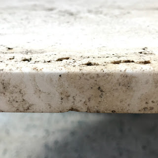 Travertine Top Oval Cocktail Table