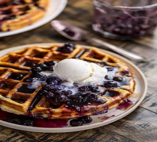 Mix Berry Cream Cheese Waffles + 150ML IceCream