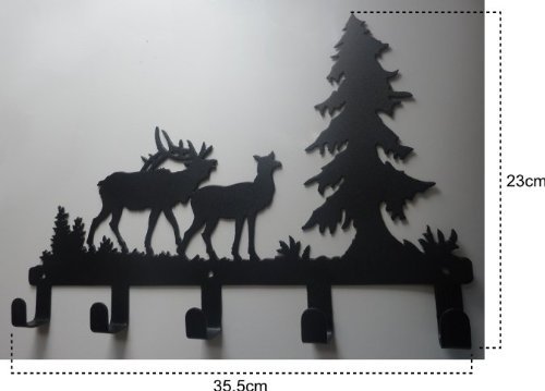 Stylish Metal Art Decor Wall Mounted Hook Hanger Coat Rack (animal Elk)