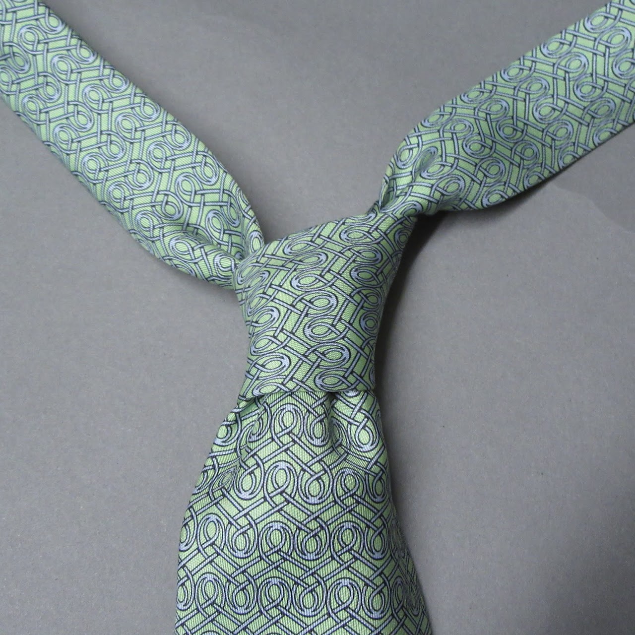 Hermès Green and Blue Tie