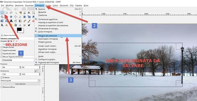 gimp-ritagliare