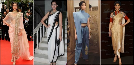 Sonam-Kapoor-In-Dhoti-Style-Sarees-Mystylespots