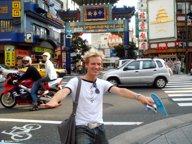 matt in front of chinatown in yokohama in Yokohama, Japan 