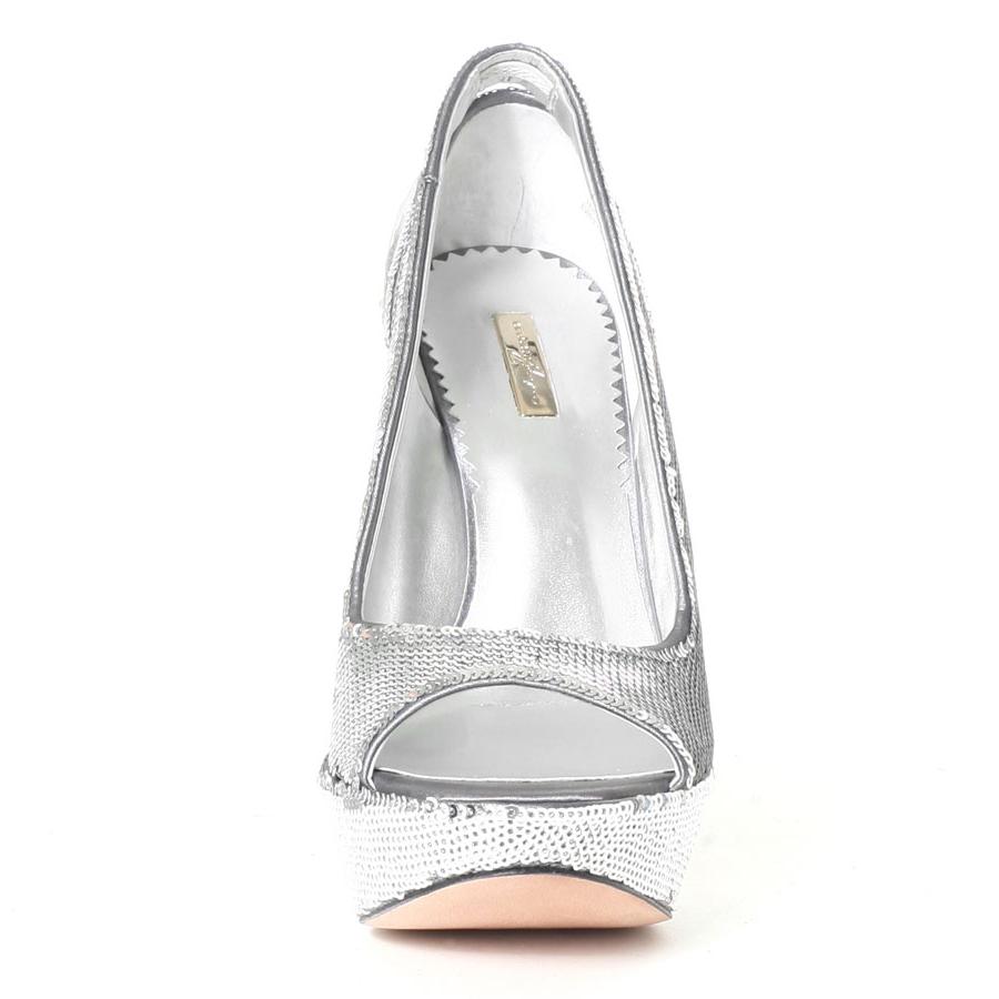 silver wedge shoes