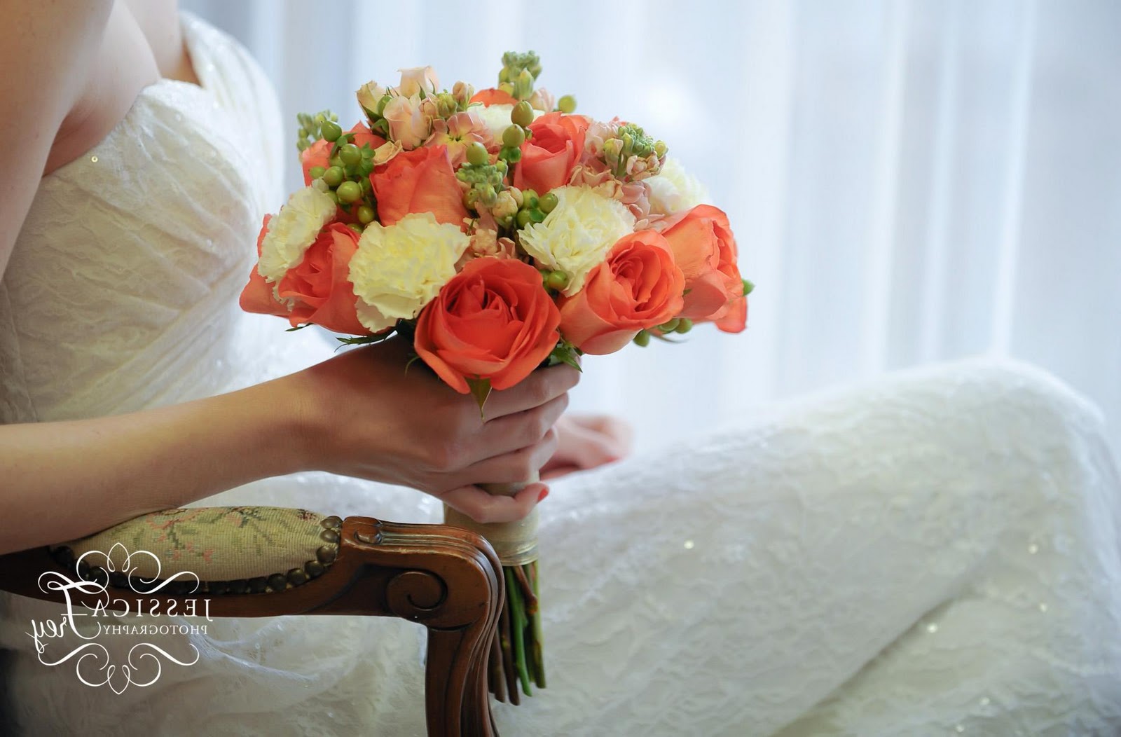 A Sweet Coral & Teal Wedding    