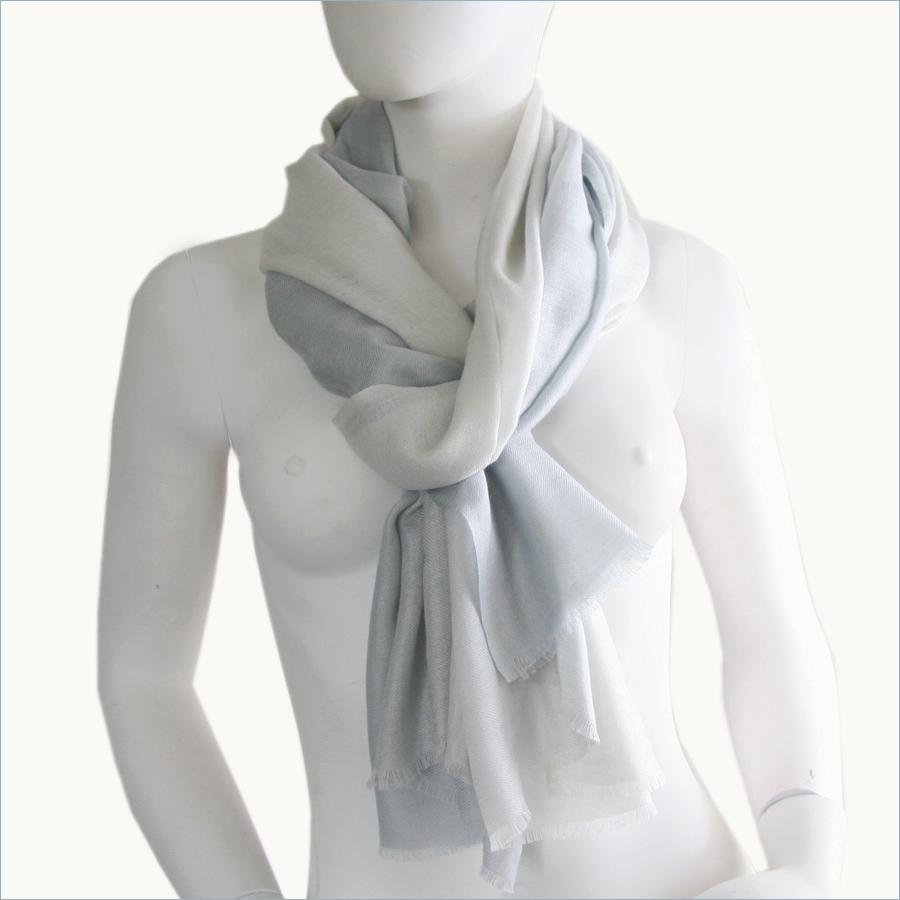 Ivory to Grey Shaded Scarf