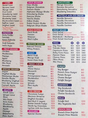 Rr Lassi & Milkshake menu 