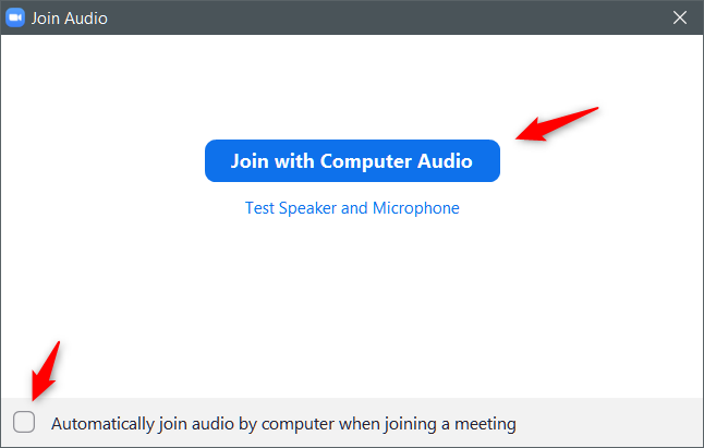 Zoom Meeting: เข้าร่วมกับ Computer Audio