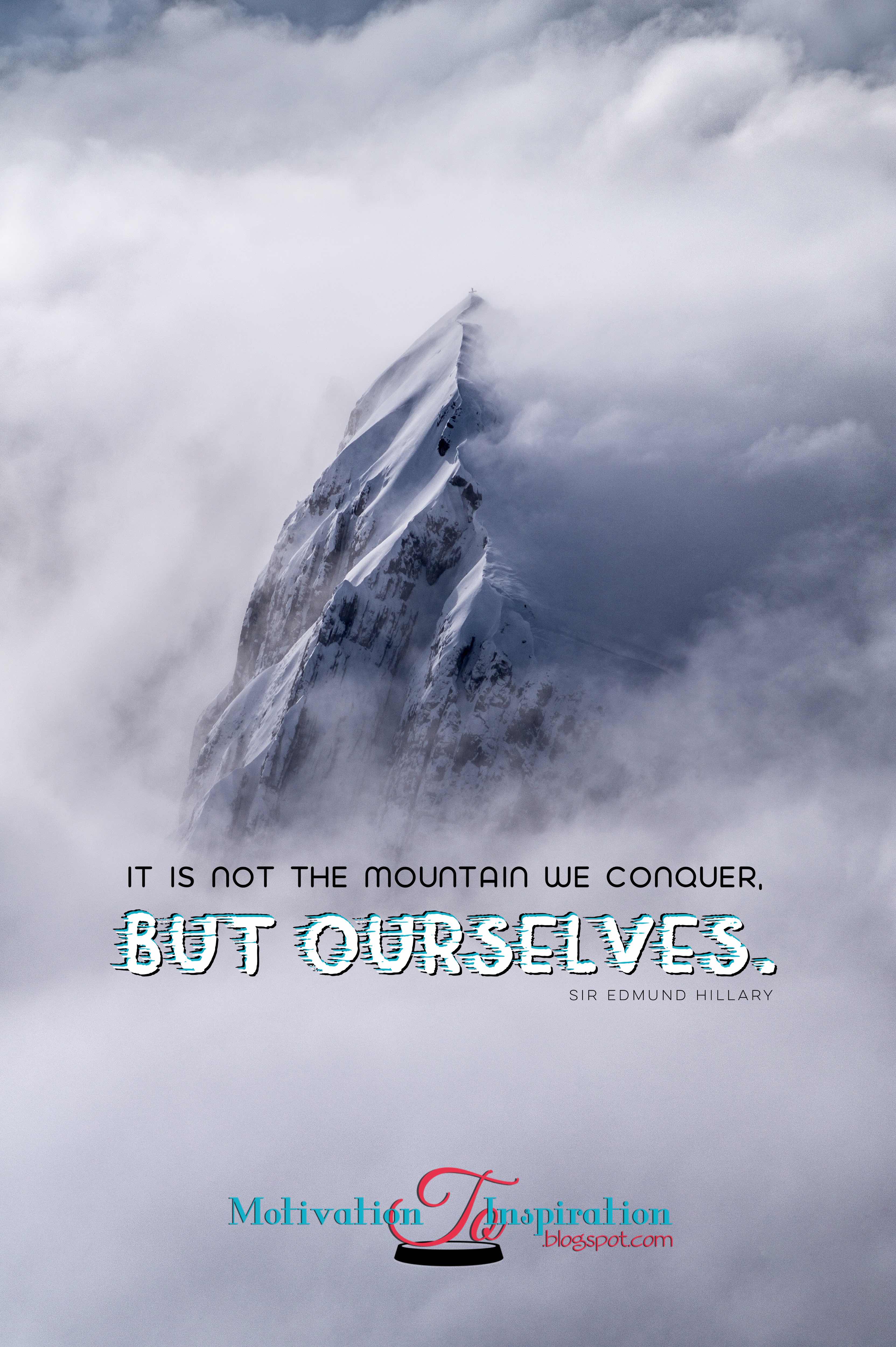 Conquer ourselves