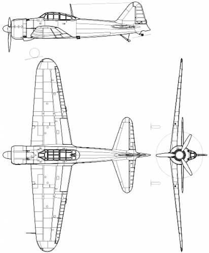 파일:external/www.the-blueprints.com/mitsubishi_a6m2_zero-60011.jpg