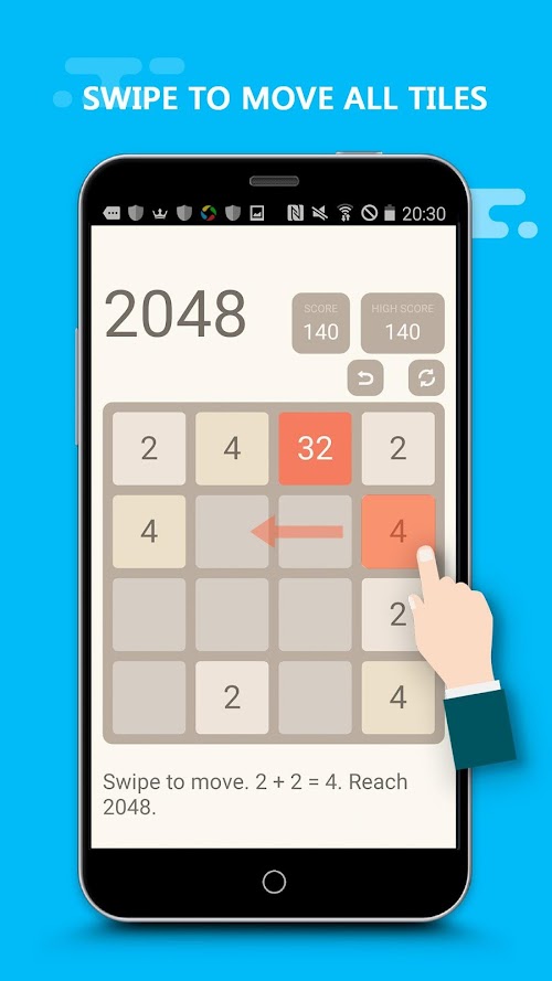Android application 2048 Plus screenshort