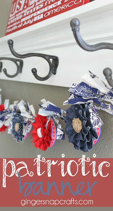 patriotic banner at GingerSnapCrafts.com #makeitfuncrafts   #sponsored