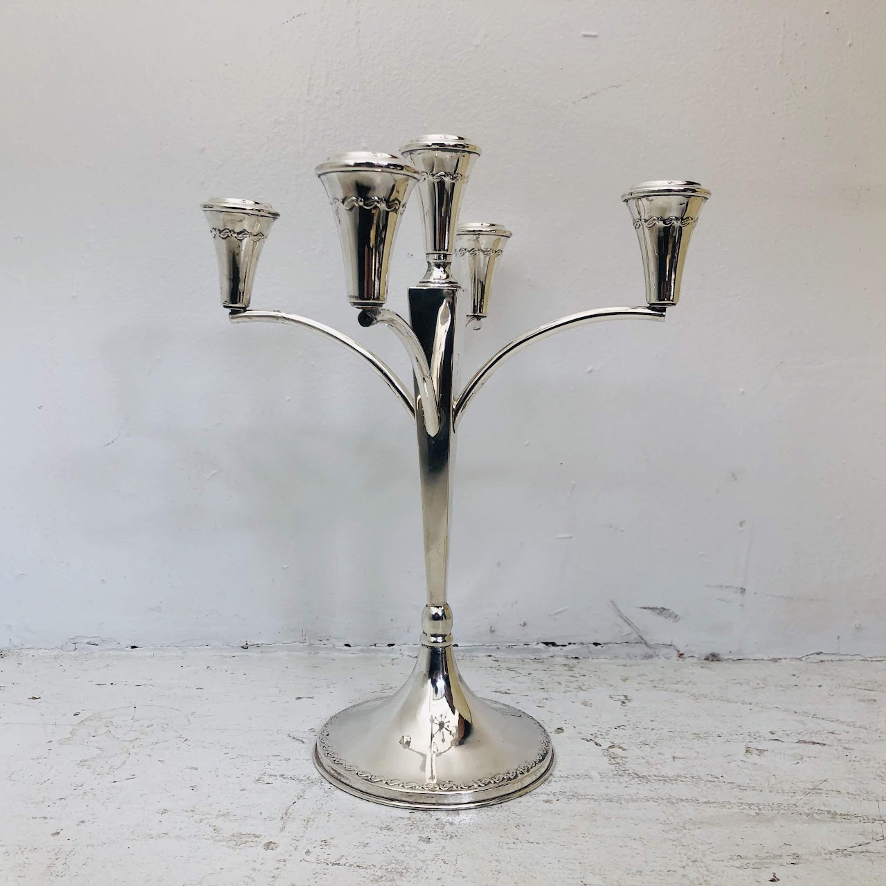 Coin Silver Candelabra