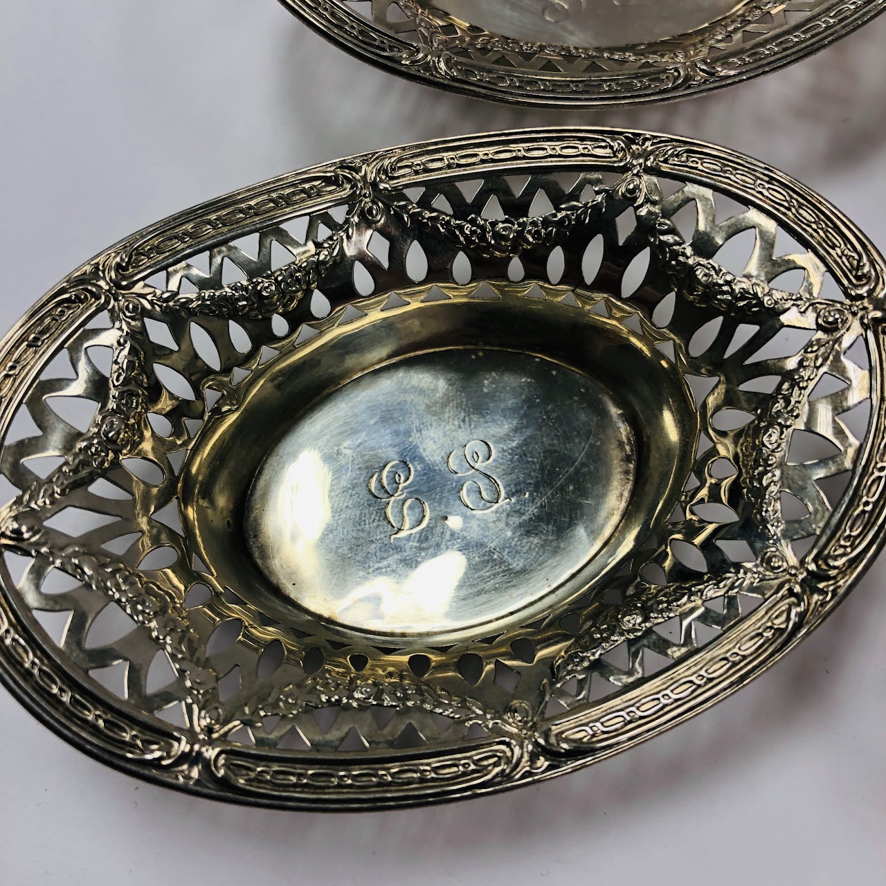 Sterling Silver Pierced Small Condiment Dish Set