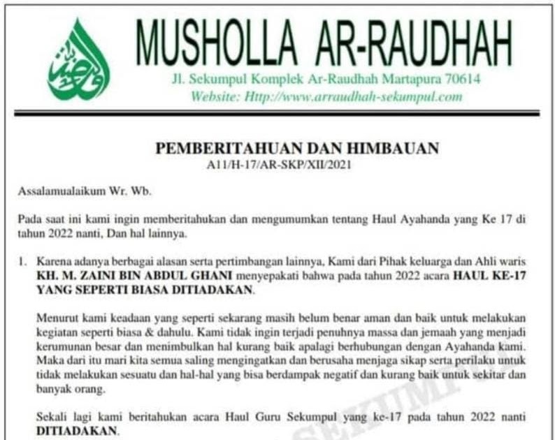 Haul abah guru sekumpul 2022