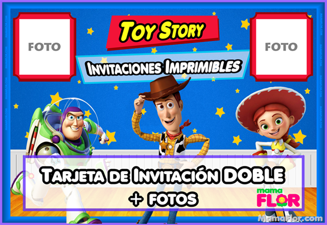 Invitaciones Cumpleaños de TOY STORY para imprimir + Fotos - Manualidades  MamaFlor