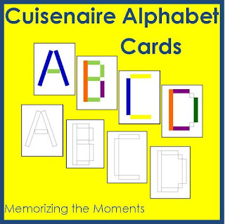 Printable alphabet templates for using with Cuisenaire Rods