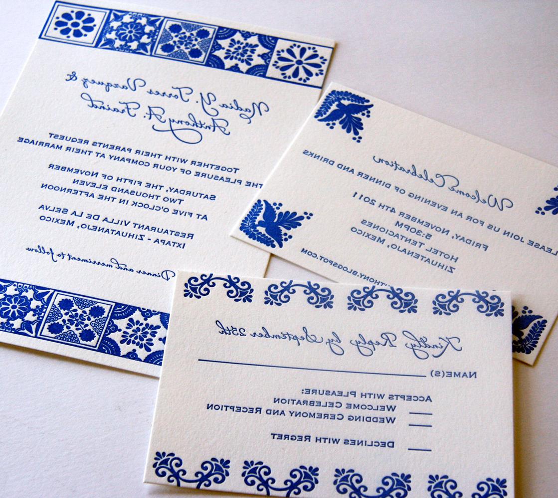 Custom Letterpress Wedding