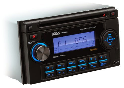  Boss 822UA In-Dash Double-Din CD/MP3 Receiver with Front Panel AUX Input, USB, SD Card