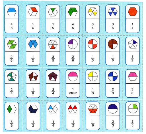 Cantinho da Dezinha: Dominó de Frações