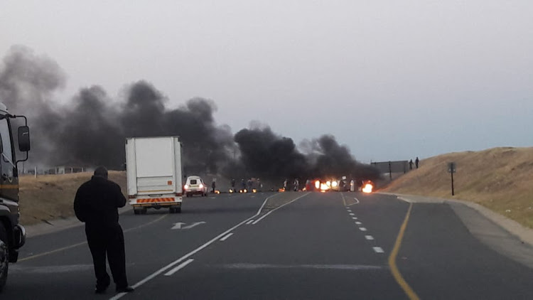 Peddie residents blocked the N2 earlier this morning during a service delivery protest