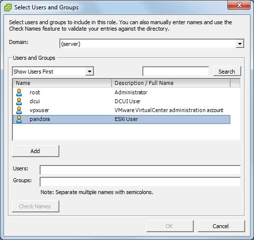 Crear usuario con permisos de lectura en VMware ESXi mediante VMware vSphere Client