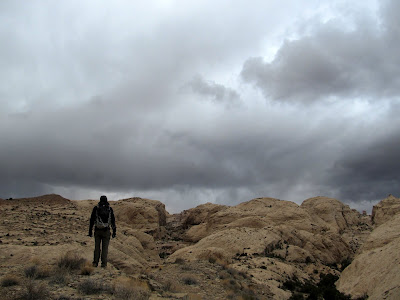 On a ridge between the two canyons