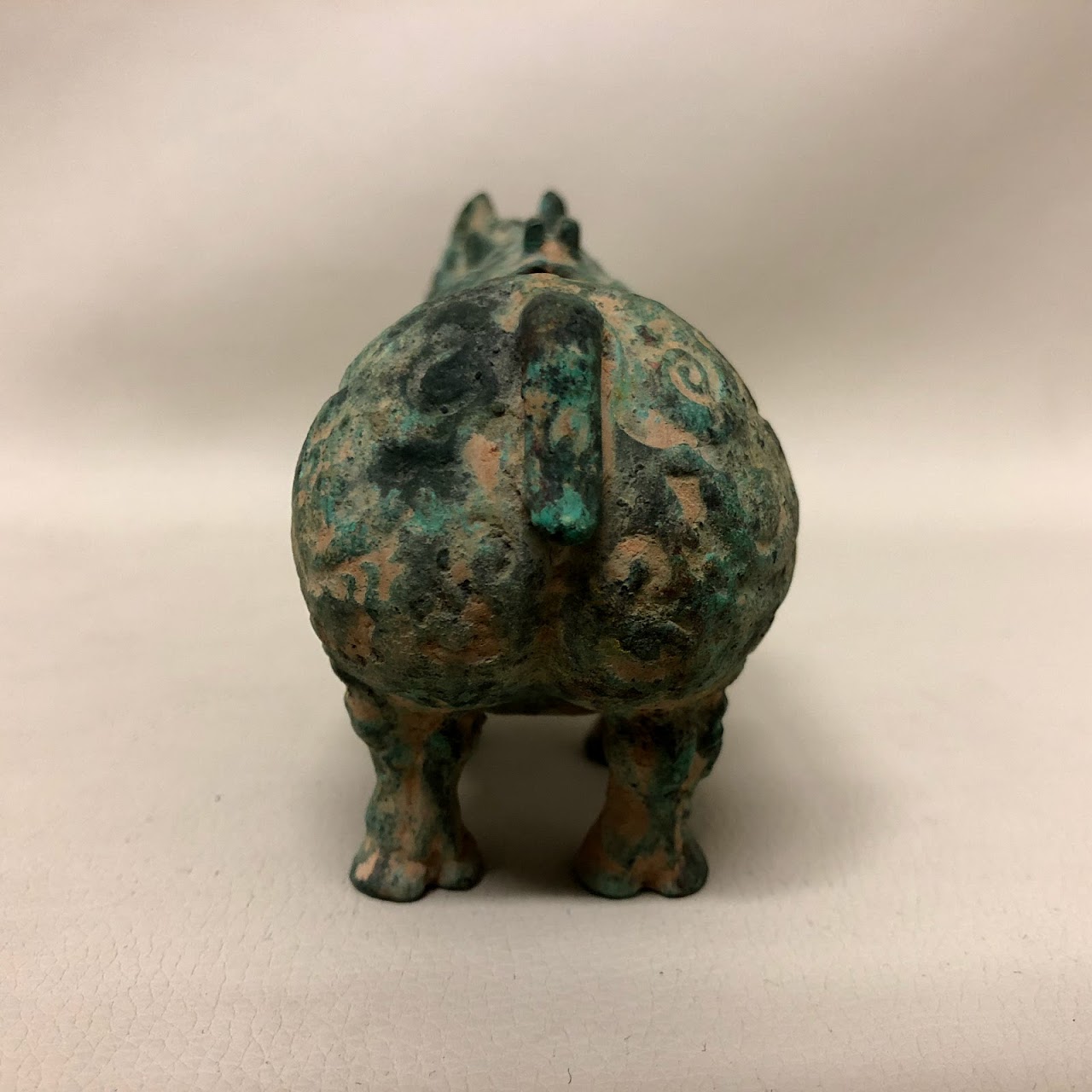 Antiqued Bronze Rhino Replica Figure