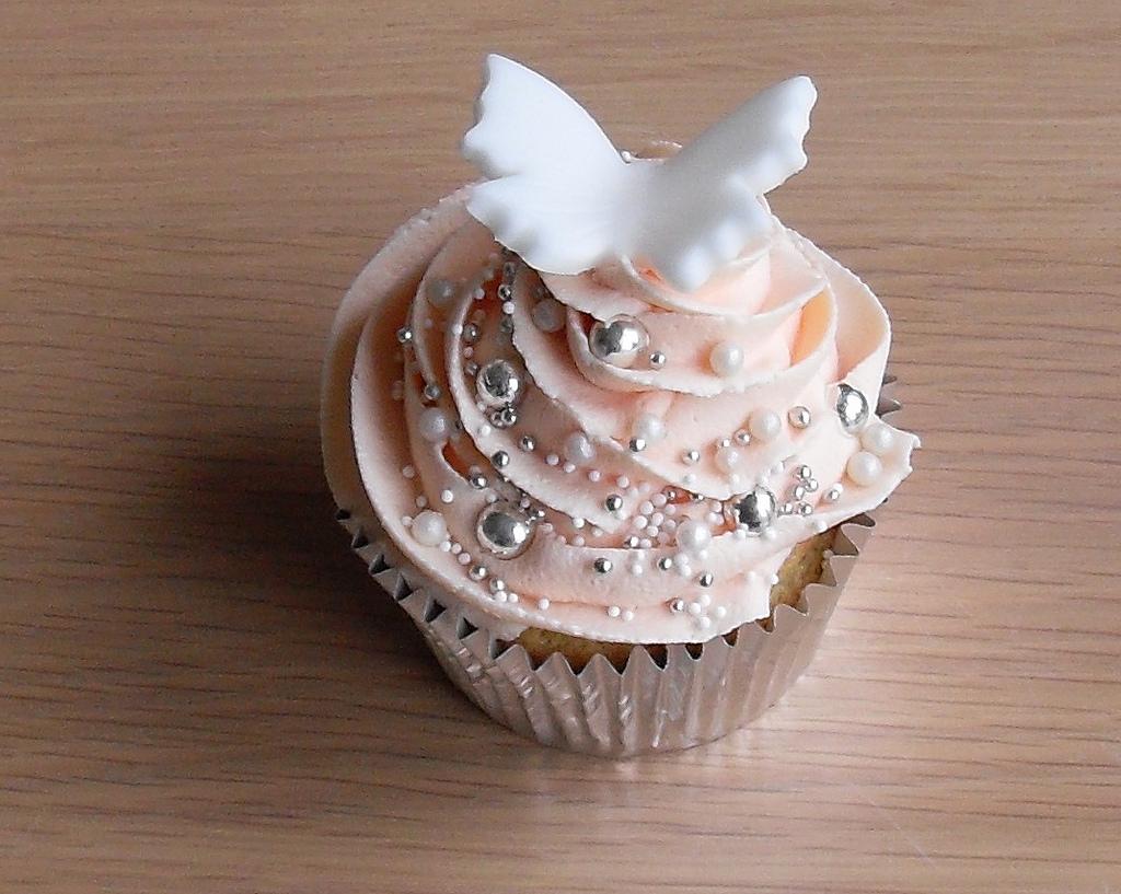 pink wedding cupcake