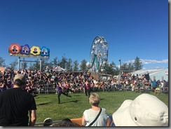 Dancers putting on a show where pigs used to race