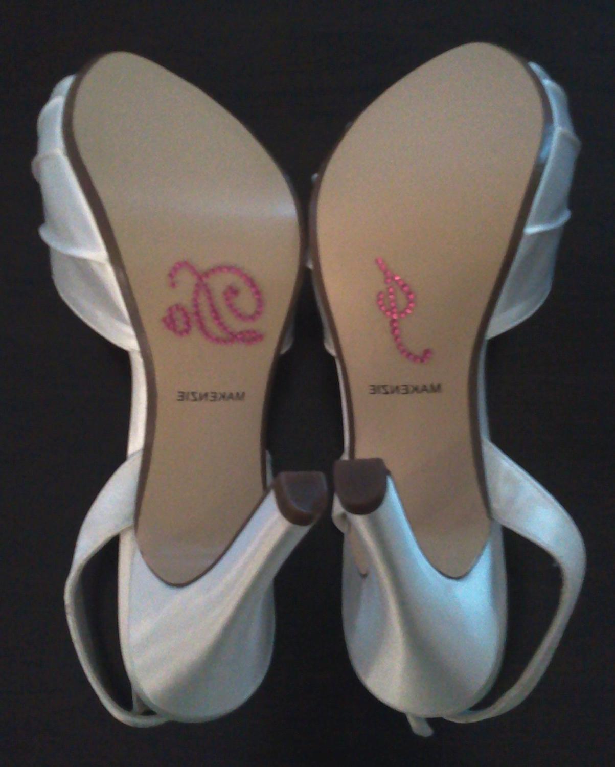 Wedding Shoe Stickers In Pink