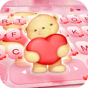 Download  Pinkloveteddybear Keyboard Theme 