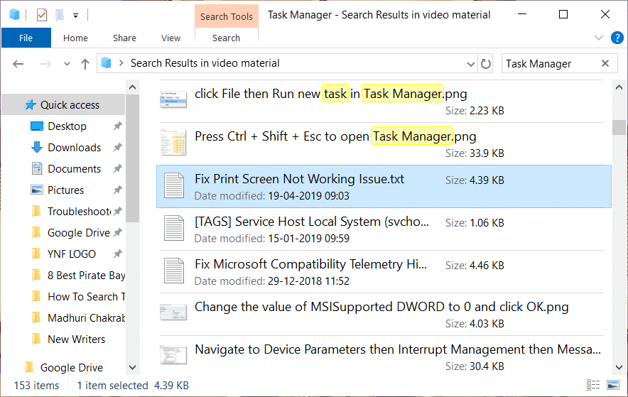 Windows 10에서 파일 내의 텍스트 또는 콘텐츠를 검색하는 방법