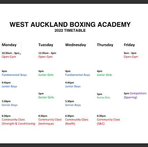 West Auckland Boxing Academy logo