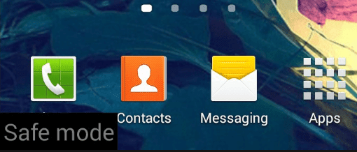 เมื่อโทรศัพท์จะรีบูต คุณจะเห็นลายน้ำเซฟโหมด |  ลบไวรัส Android โดยไม่ต้องรีเซ็ตเป็นค่าจากโรงงาน