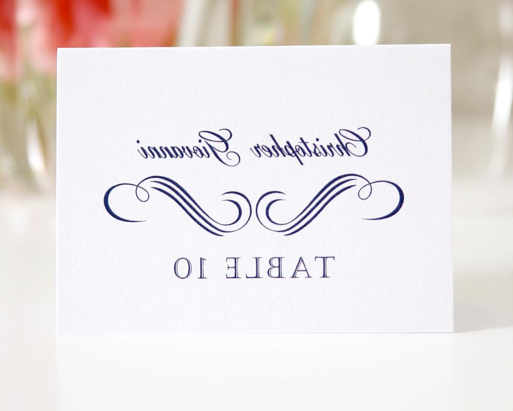 Navy Blue Wedding Place Cards