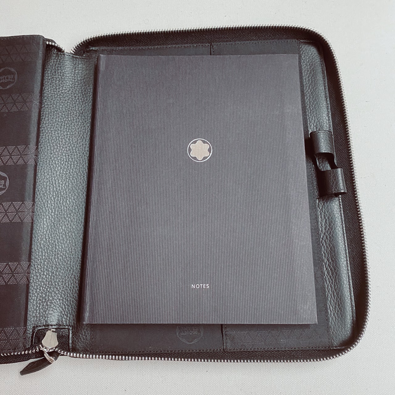 Montblanc Black Leather Notepad and Tablet Case