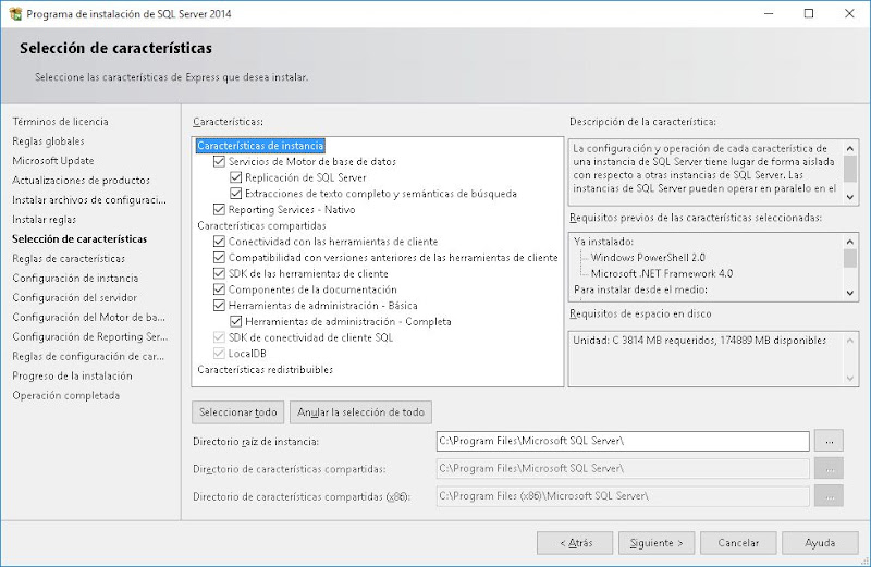 Descargar e instalar Microsoft SQL Server Express 2014 en Windows 10