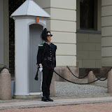 Paleiswacht bij het Koninklijk Paleis in Oslo.