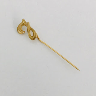 14K Gold "J" Stick Pin