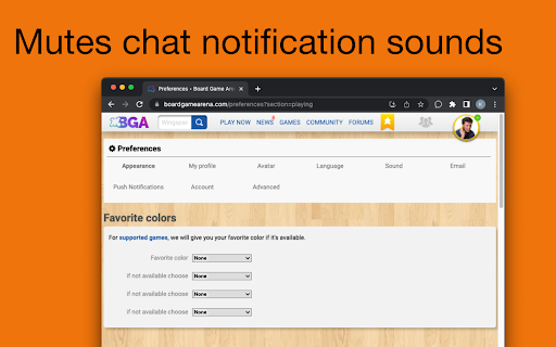 Mute Chat for BoardGameArena