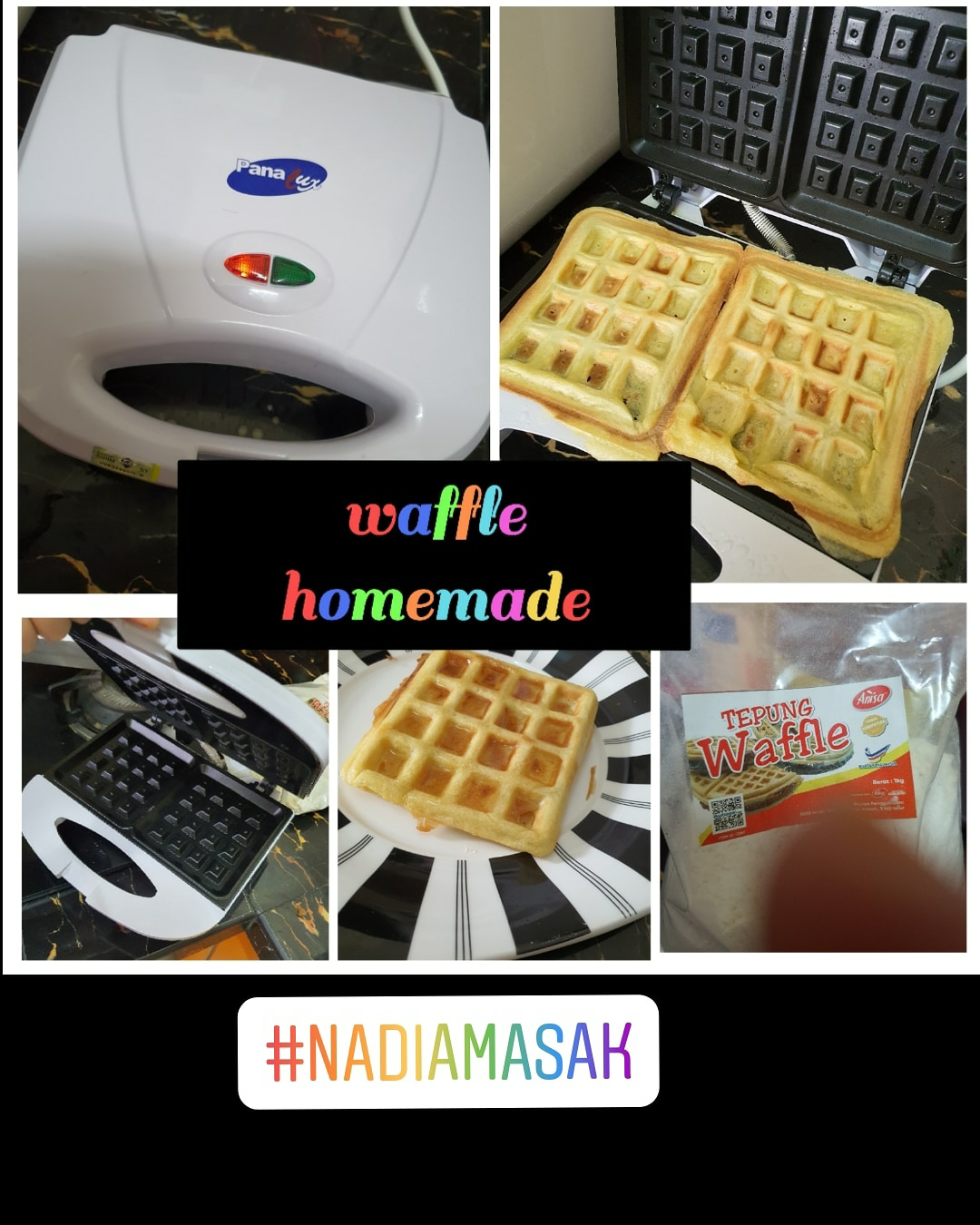 RESEPI WAFFLE HOMEMADE  LADY NADIA  MALAYSIAN BLOGGER