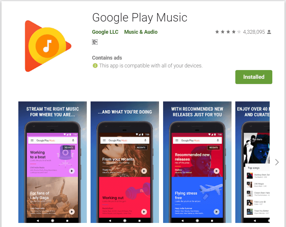 google riproduci musica