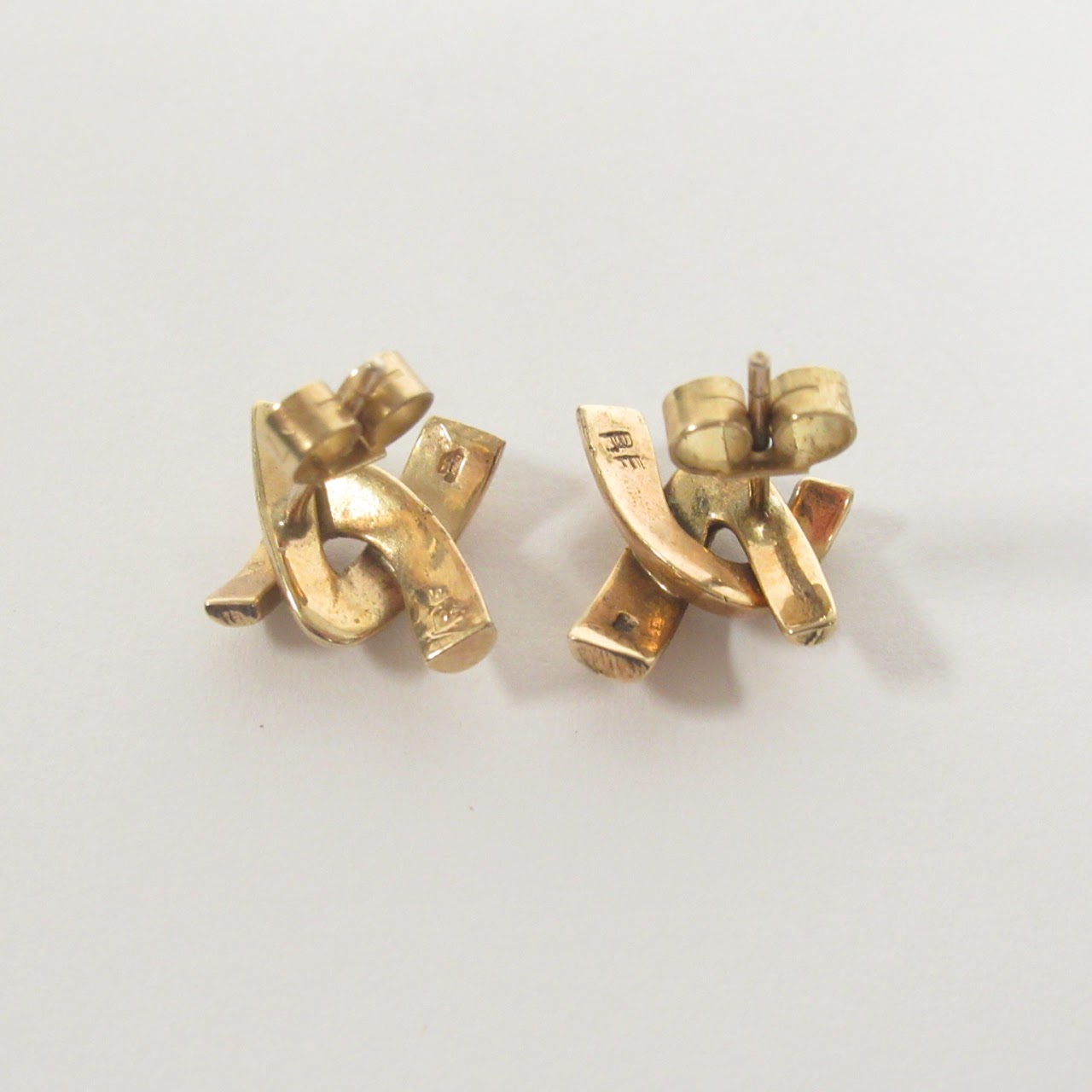 10K Gold Modernist Earrings