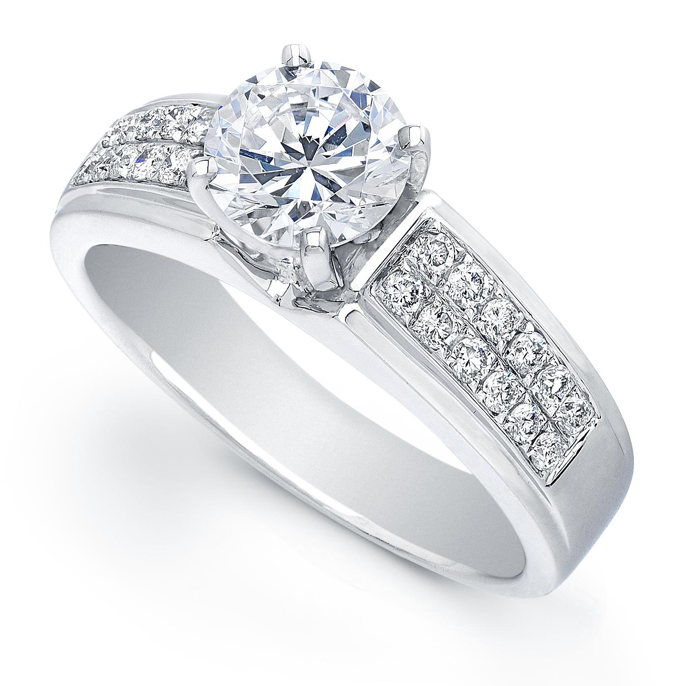 classic pave engagement ring,