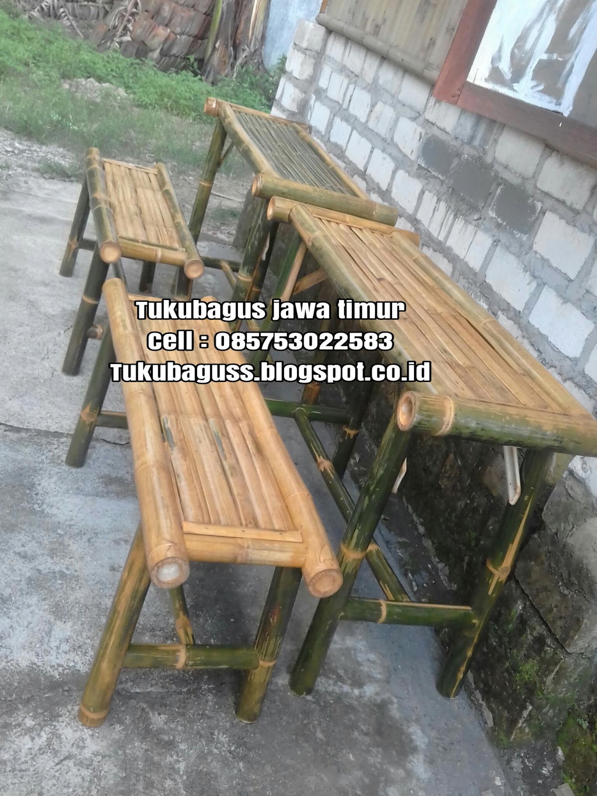 Grobak bambu  kursi  mini cafe  bambu  tukubagus