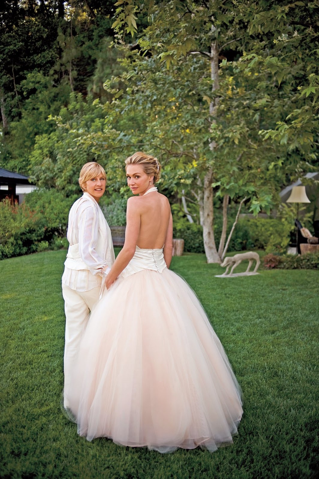Ellen DeGeneres and Portia De