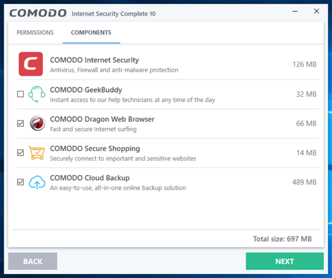 Comodo, Internet Security, Completo