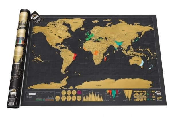 Regali per lui Mappa del mondo da grattare in versione Deluxe