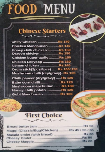 Rolls Rice Cafe menu 